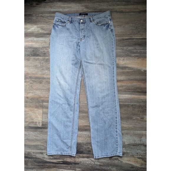 Vintage London Jeans Women's Size 14 32" Inseam Light Wash Relaxed Fit Bootcut - Picture 1 of 5